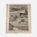 Cuadro con foto la inauguraciòn del primer ferrocarril 5 fotos