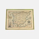 litografìa - Mapa de españa y portugal antiguo de 34 x 47