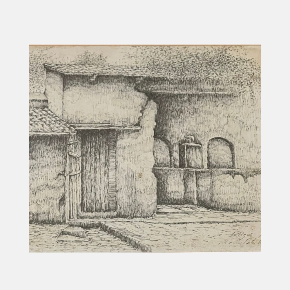 Cuadro de Rincòn de la Antigua por Walter Peter Koller 1986 15.5 x 18