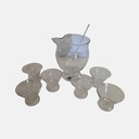 Juego de Pichel cocktelero con revolvedor y 6 copas