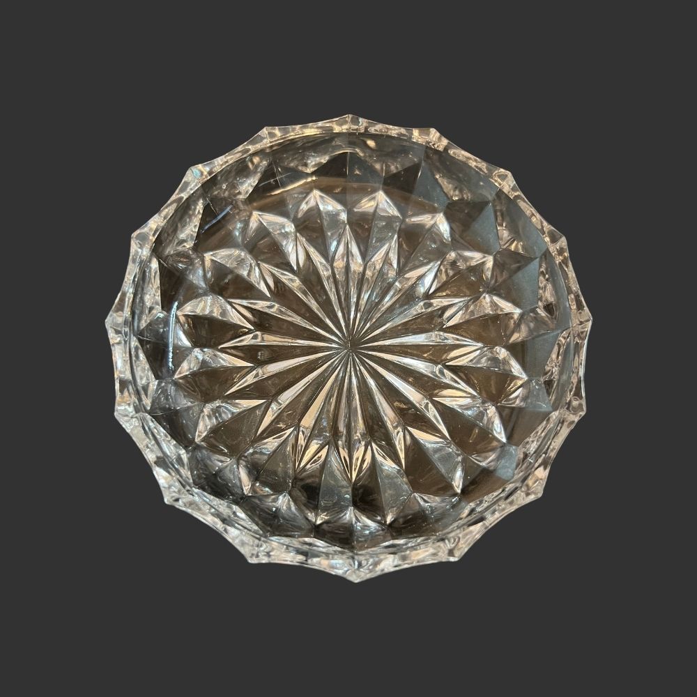 Platito de cristal cortado diseño de estrella