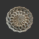 Platito de cristal cortado diseño de estrella