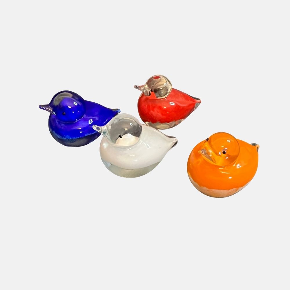 juego de Pajaritos Vintage de vidrio 1970