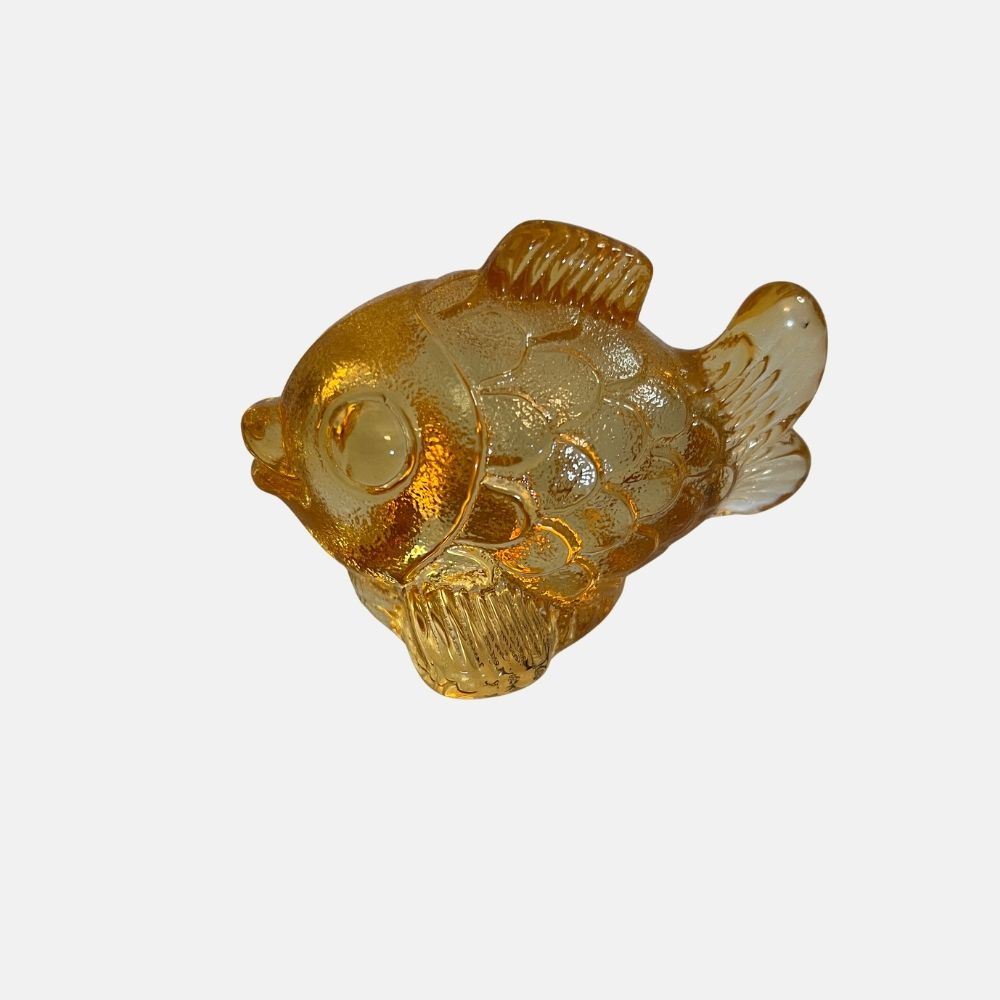 Nachtmann Vintage German Clear Glass Crystal Fish Figure Ornament