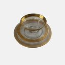 Juego de Cristal Franciscano TIFFIN MINTON CLEAR MidCentury / Hollywood Regency