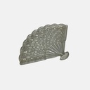 Plato de vidrio en forma de abanico