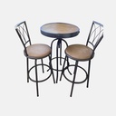 MESA COCTELERA CON SILLAS