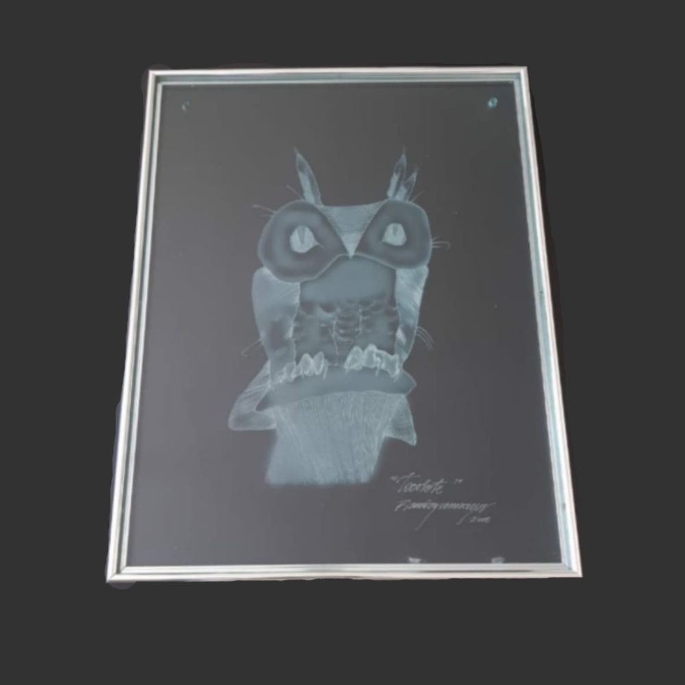 Cuadro Tecolote Negro por Ramírez Amaya