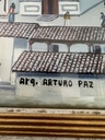 Cuadro por Arturo Paz - paisaje primitivista