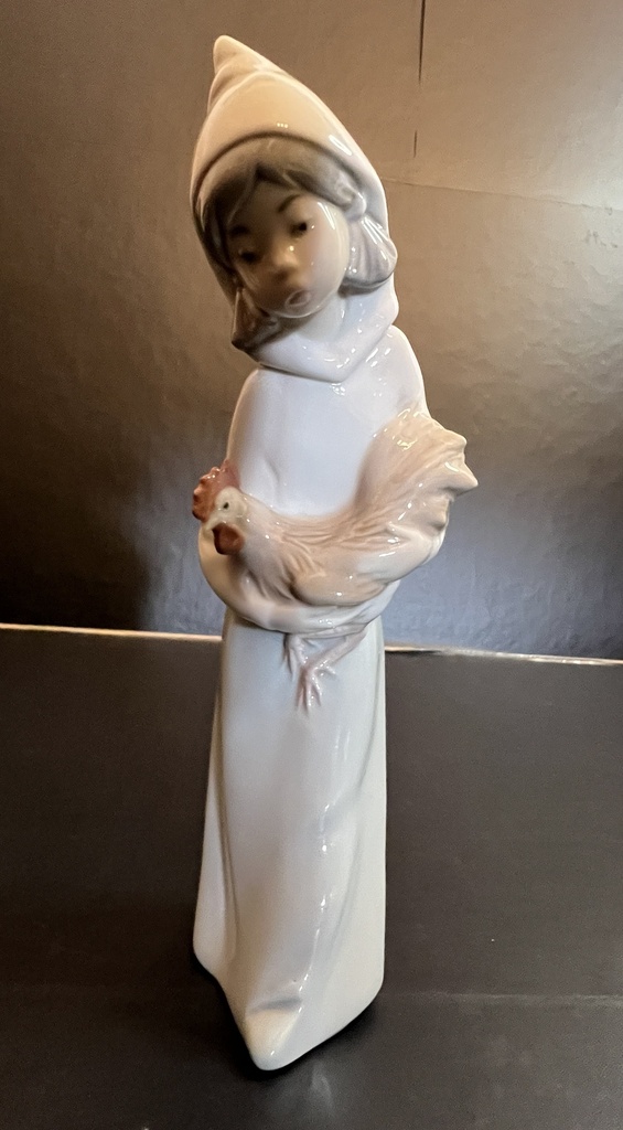 Figurín de Lladró Vintage "Pastorcita Gallo Belén"