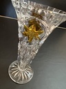 Florero de cristal en forma de copa