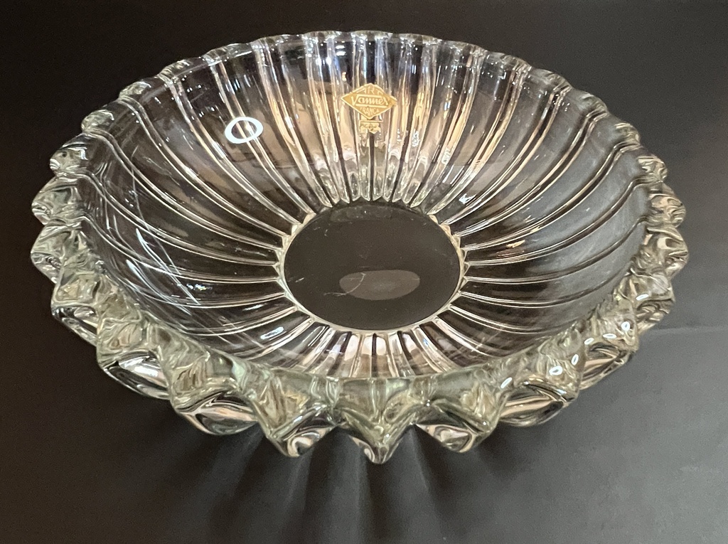 Ensaladera de cristal moldeado transparente Art Vanner France