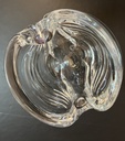 Florero de cristal base amorfa