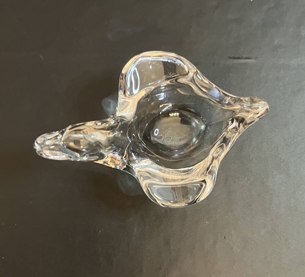 Cenicero de cristal en forma de pato