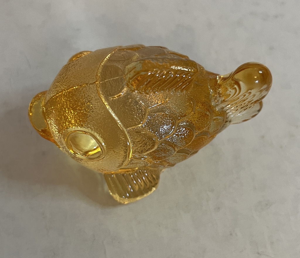 Nachtmann Vintage German Clear Glass Crystal Fish Figure Ornament