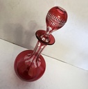 Juego Baccarat de cristal color rubí de año 1800