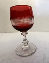 Juego Baccarat de cristal color rubí de año 1800