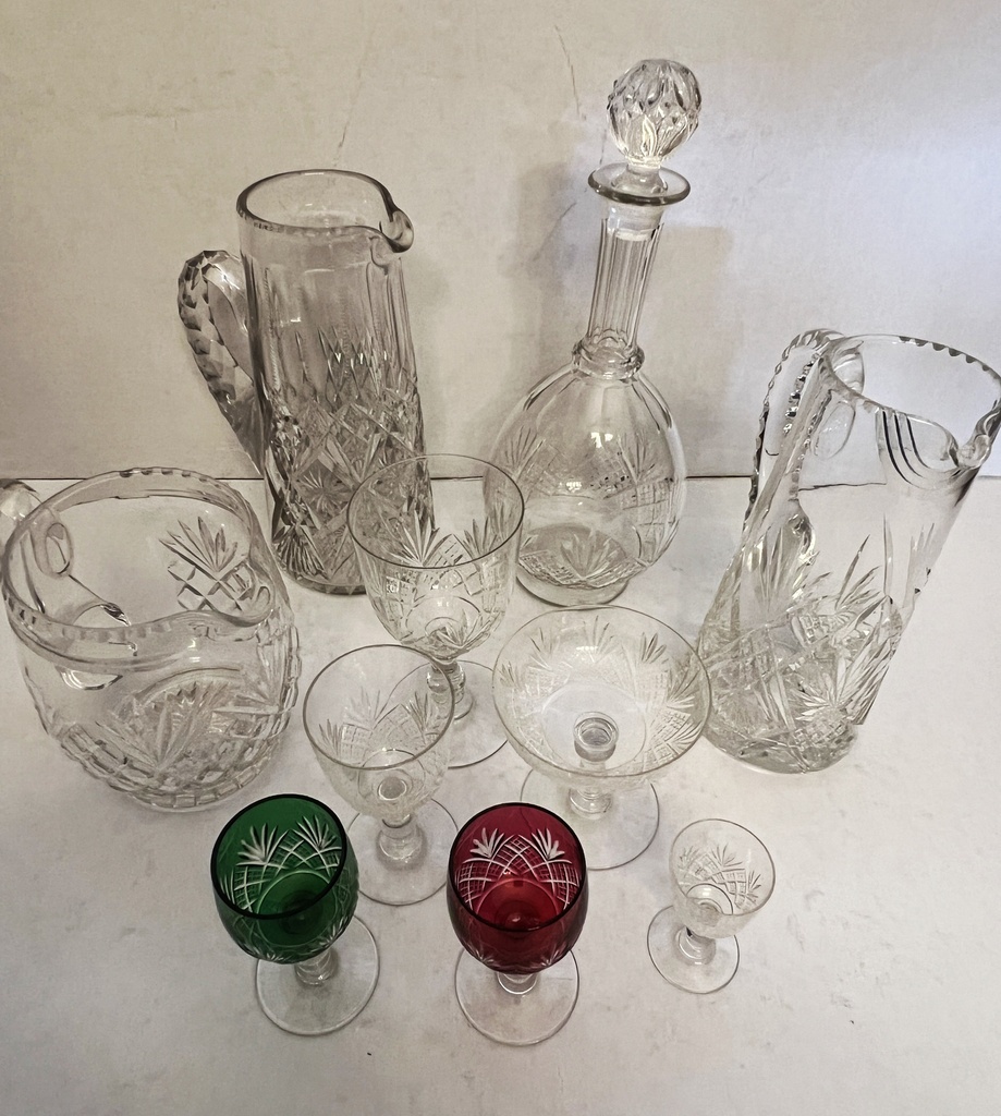 Juego de bar de cristal cortado y esmerilado Baccarat