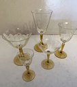Juego de copas de cristal Antigua Dorflinger ArtDeco