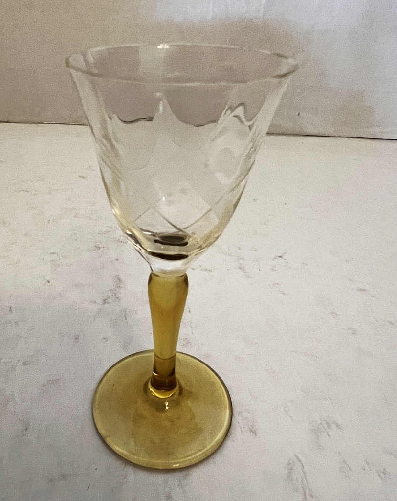 Juego de copas de cristal Antigua Dorflinger ArtDeco