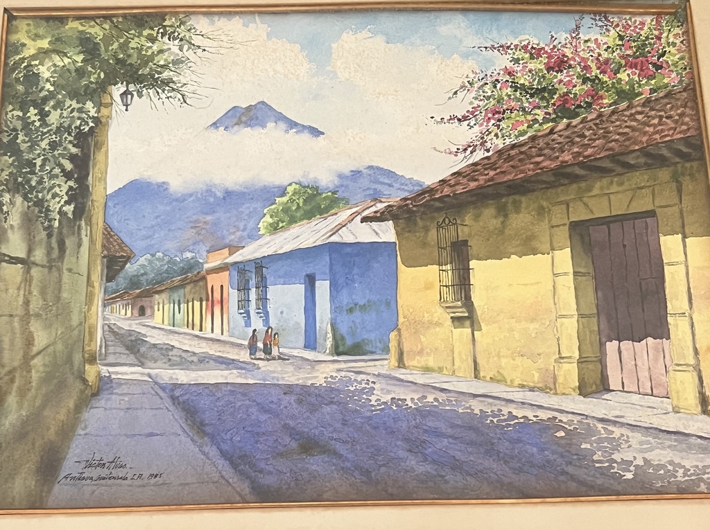 Cuadro en acuarela por Victor hugo Valenzuela 1,985
