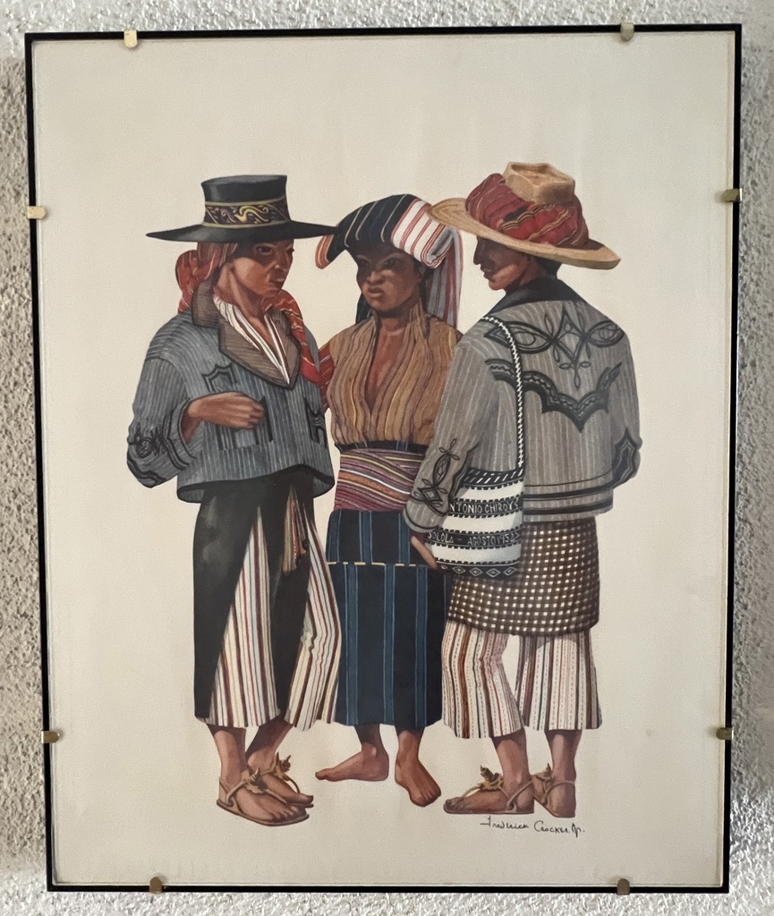 Juego de 6 litografías primitivistas por Frederick Croker