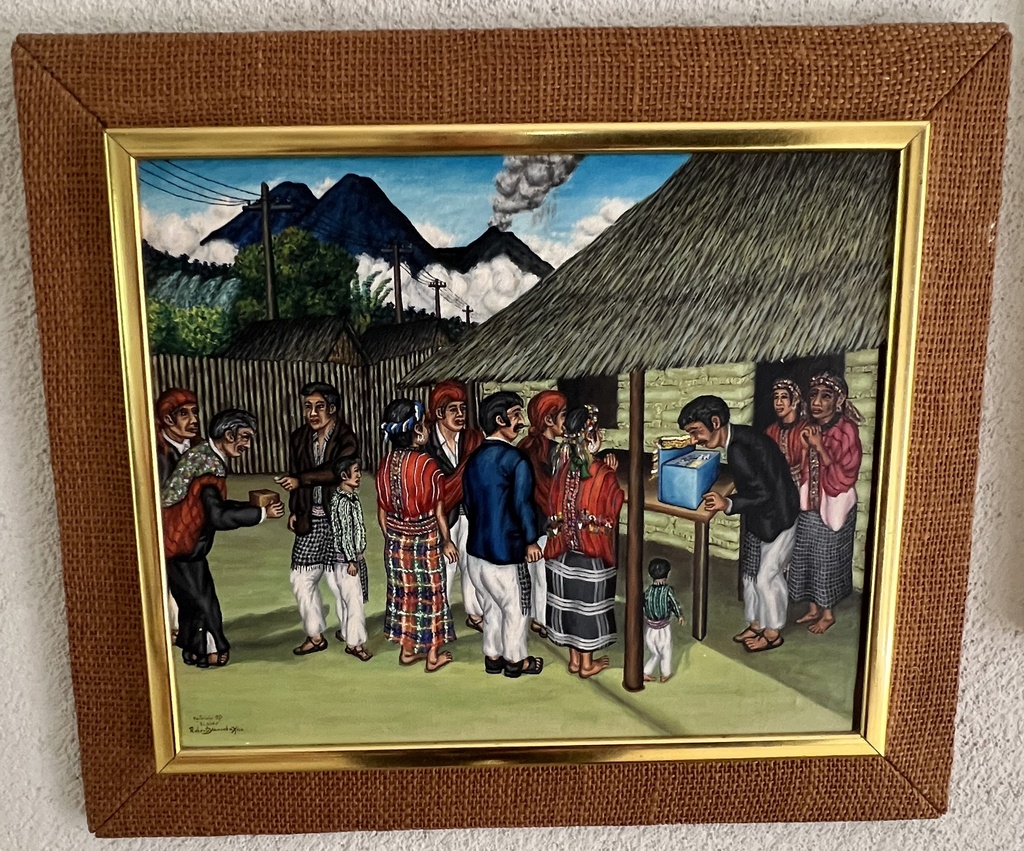 Cuadro primitivista por Roberto Yancoba Xico 1979
