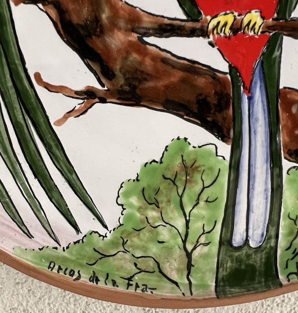 Plato decorativo primitivista "Quetzal"