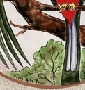 Plato decorativo primitivista "Quetzal"