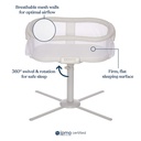 HALO - BassiNest Swivel Sleeper, cuna para bebé, centro relajante con vibración y sonido