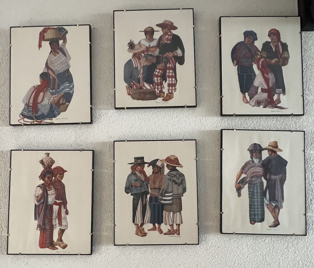 Juego de 6 litografías primitivistas por Frederick Croker