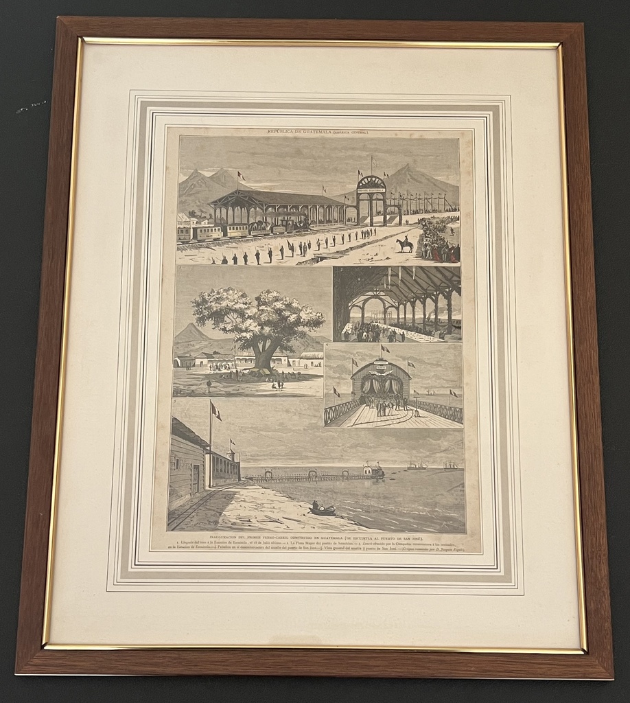 Croquis del 1er Ferrocarril construído en Guatemala