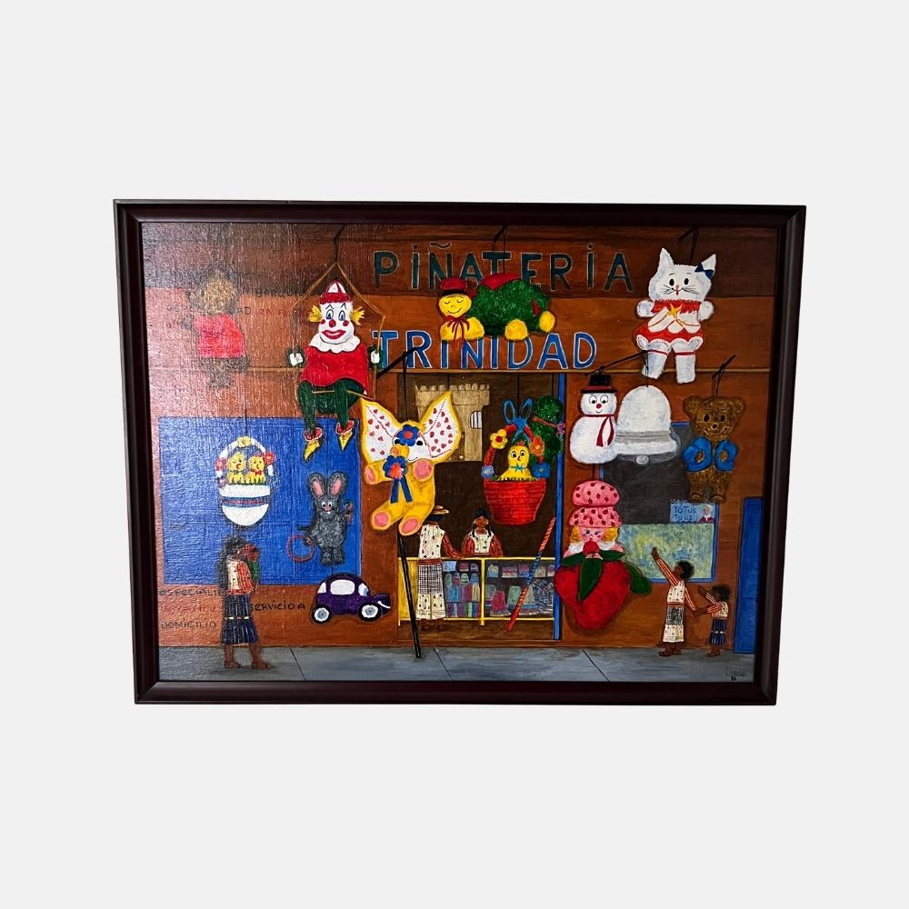 Cuadro de piñateria Trinidad por Ileana Ruivara "iluciones de venta" 1984