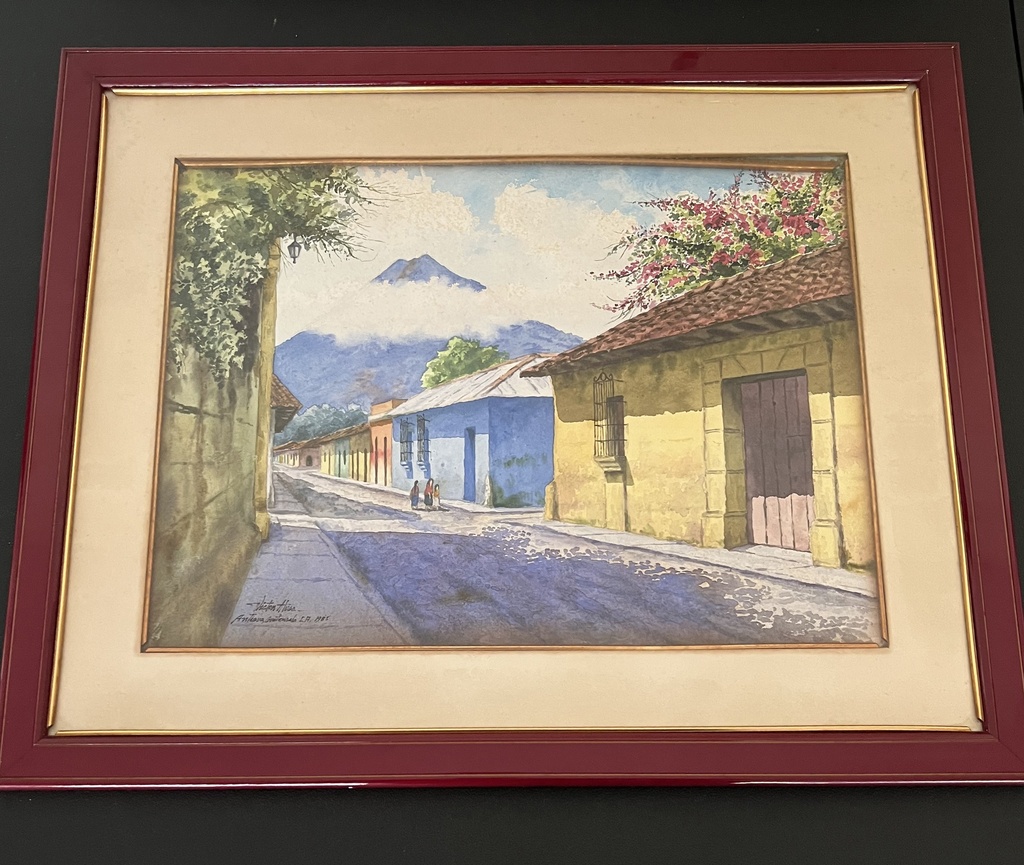 Cuadro en acuarela por Victor hugo Valenzuela 1,985