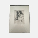 Litografia P/A III Antonio Aguado Figuara masculina con gafas