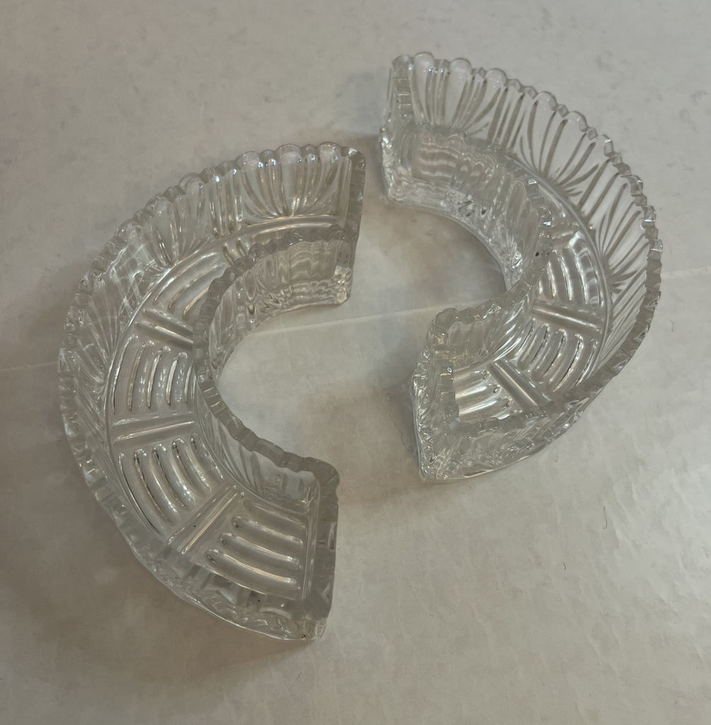 FloreroGlass Bagley Sowerby Davidson's de cristal estilo anillo posy