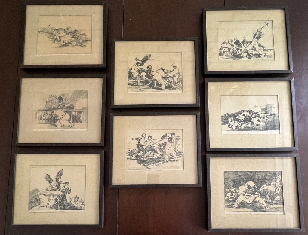 Set de 8 replicas de AguaFuerte por Francisco Goya y Lucentes