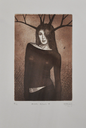 Grabado sobre papel II/V "Mujer Arbol III" por Erick Menchú