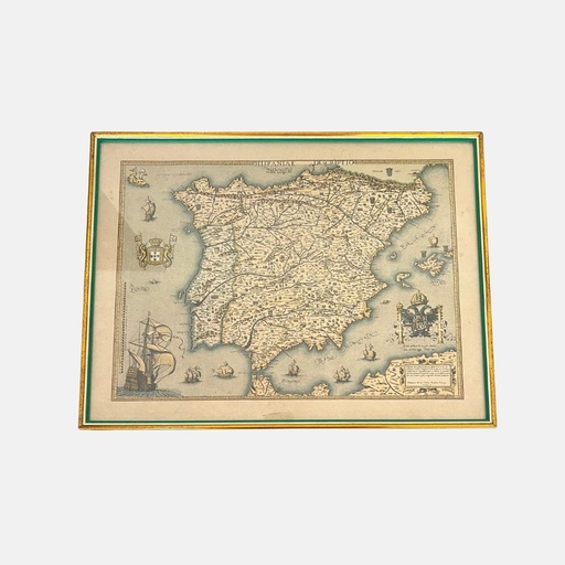 [MILz150706] litografìa - Mapa de españa y portugal antiguo de 34 x 47