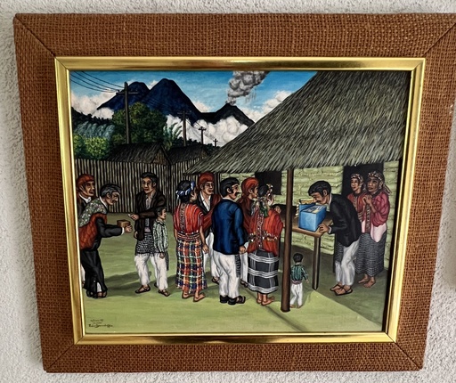 [MILz150708] Cuadro primitivista por Roberto Yancoba Xico 1979