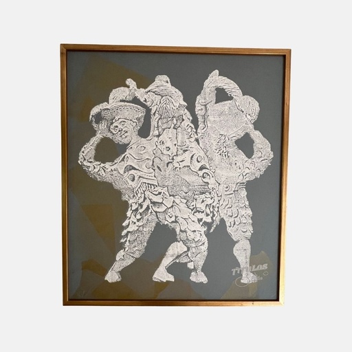[MILz150721] Cuadro "Titulos" por David Ordoñez 92x80 serigrafìa 