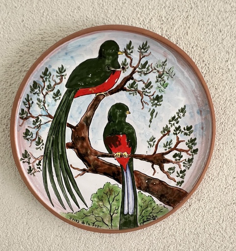 [MILz152379] Plato decorativo primitivista "Quetzal"