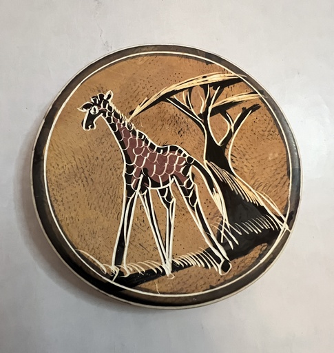 [TBz15015] Platito decorativo diseño africano Girafa