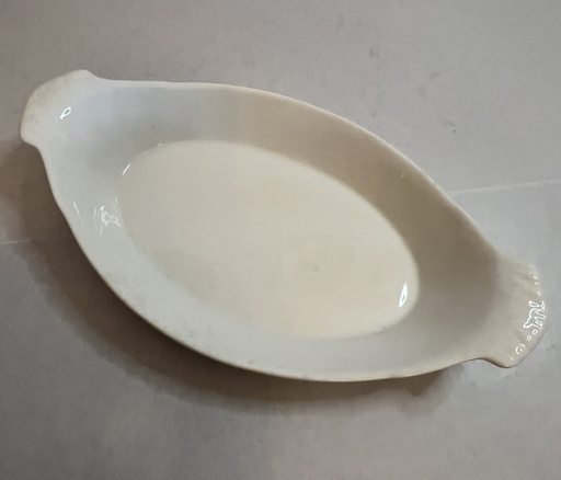 [TBz15016D] Plato de servir de ceramica blanca