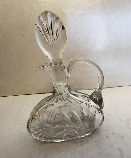 [TBz15049] Escenciero "Cruet" de cristal de corte bohemio con tapón