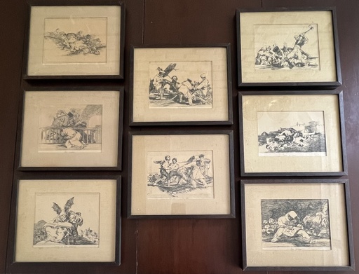 [MILz150723] Set de 8 replicas de AguaFuerte por Francisco Goya y Lucentes