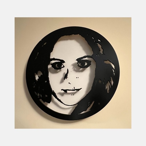 [AdC0044] Mod Cárdenas - cara de mujer Trabajo en madera (relieve)