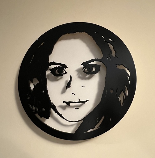 [AdC0044] Mod Cárdenas - cara de mujer Trabajo en madera (relieve)